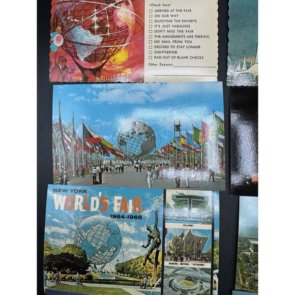 10 Vintage New York Postcard Lot 1964 NY New York World’s Fair Kodak Sphere-11 - Picture 3 of 11